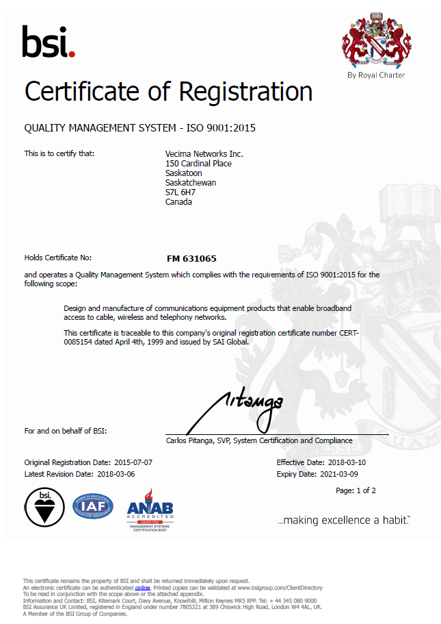 ISO Certificate ISO Certificate